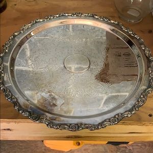 Silver cake stand